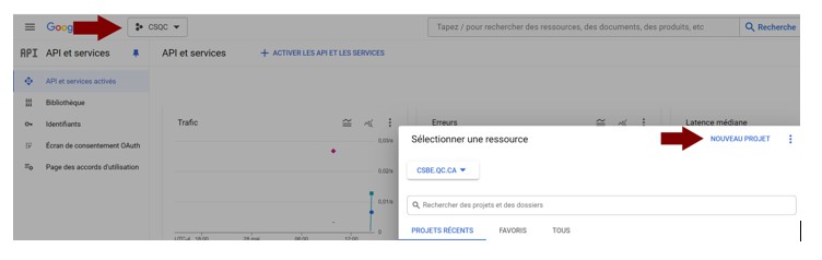 Créer un nouveau projet