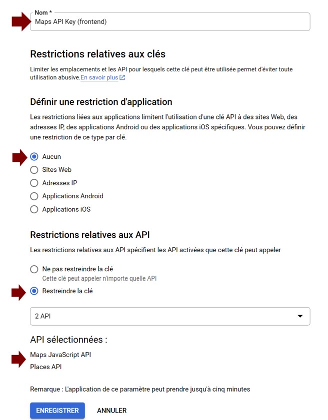 Créer des identifiants
