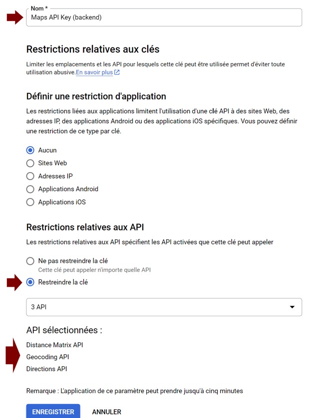 Créer des identifiants