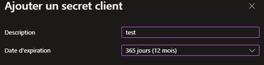 Entrez un nom et une date d’expiration