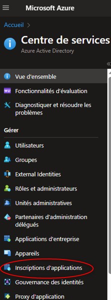 Inscriptions d’applications
