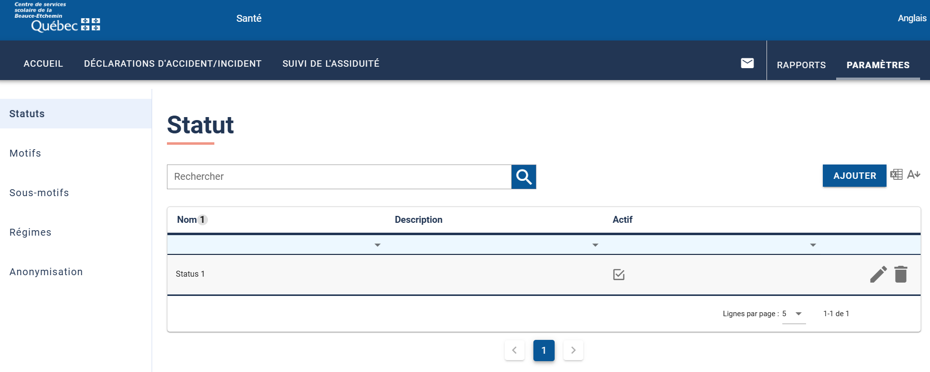 La personnalisation de l’application