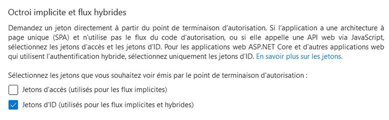 Octroi implicite et flux hybrides